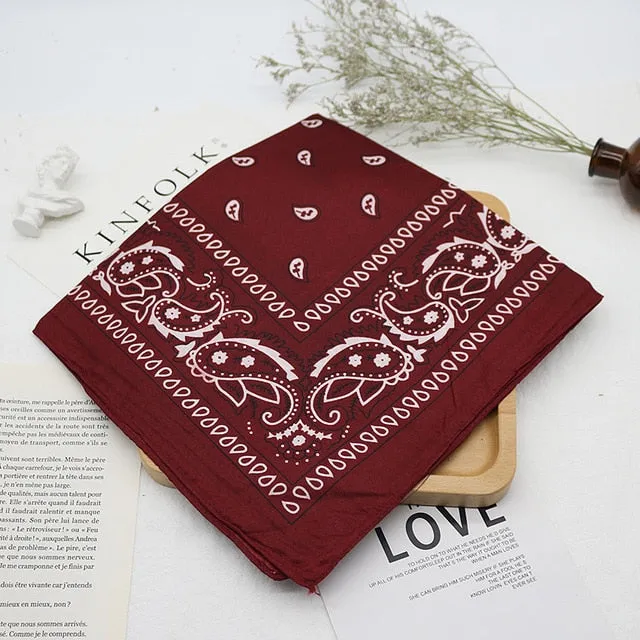 Unisex Bandana kerchief | Neck Scarf Muffler | Unisex Head Scarf | Neck Wrist Wrap Headwear Scarf | Printed Handkerchief | Hair Band Scarf
