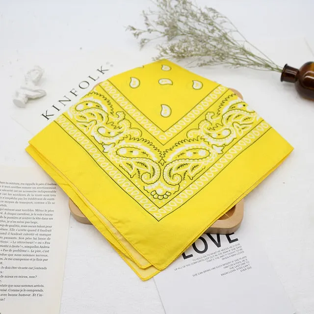 Unisex Bandana kerchief | Neck Scarf Muffler | Unisex Head Scarf | Neck Wrist Wrap Headwear Scarf | Printed Handkerchief | Hair Band Scarf