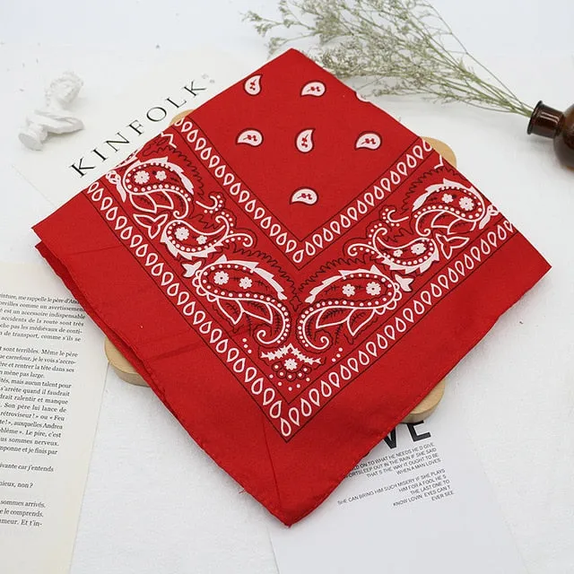 Unisex Bandana kerchief | Neck Scarf Muffler | Unisex Head Scarf | Neck Wrist Wrap Headwear Scarf | Printed Handkerchief | Hair Band Scarf