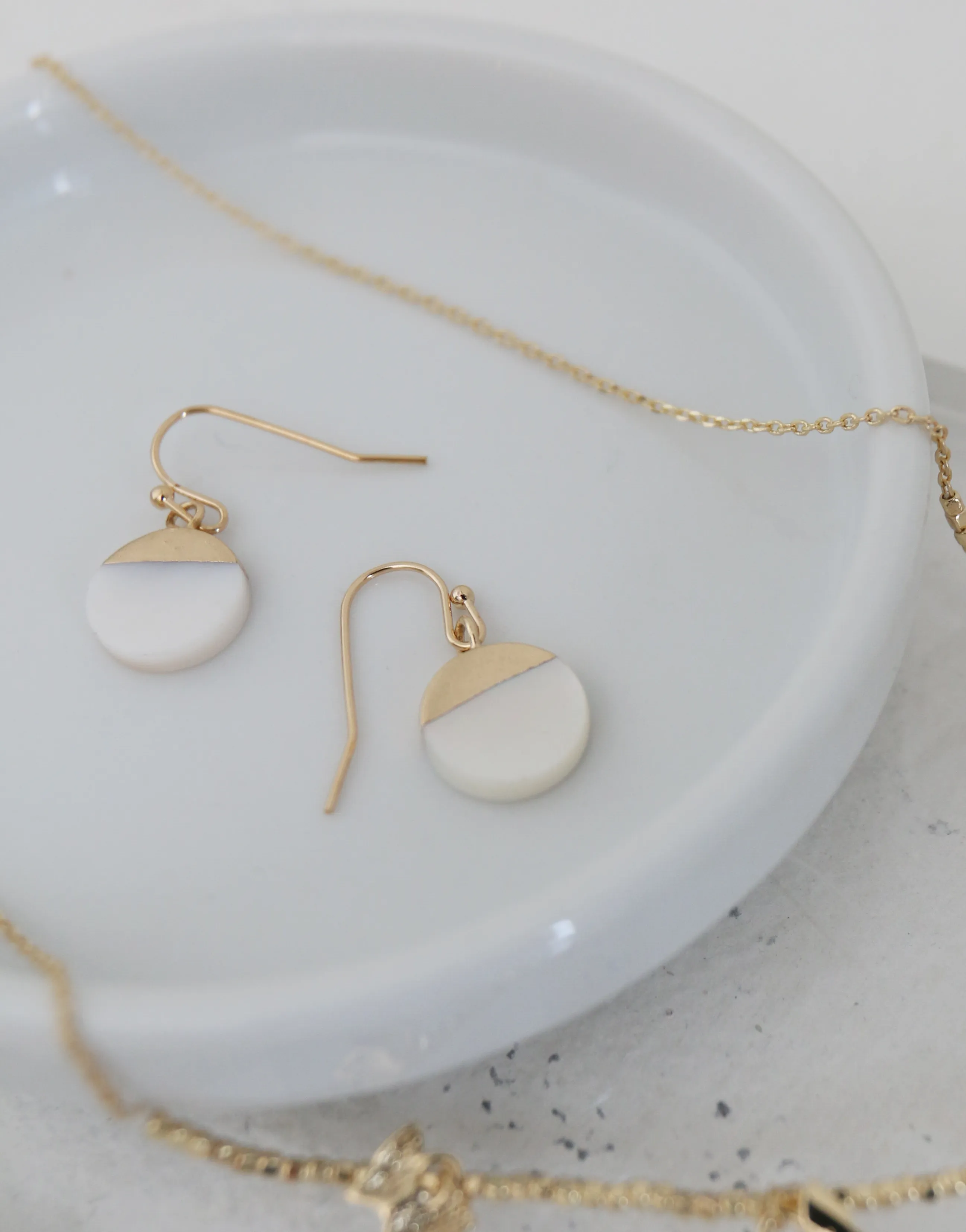 Waning Gold Dangle Earrings