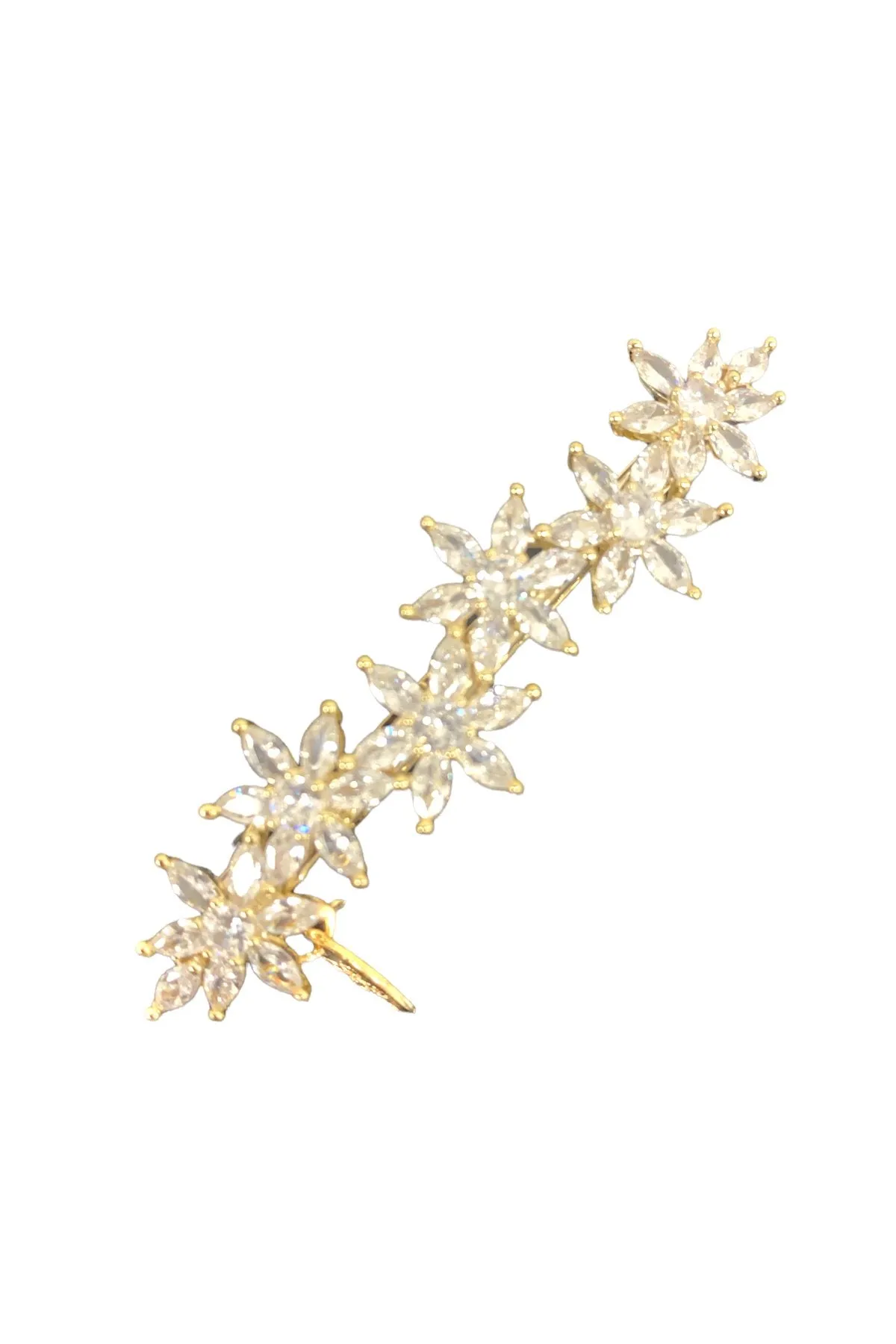 Water Fog Flower Crystal Hair Barrettes
