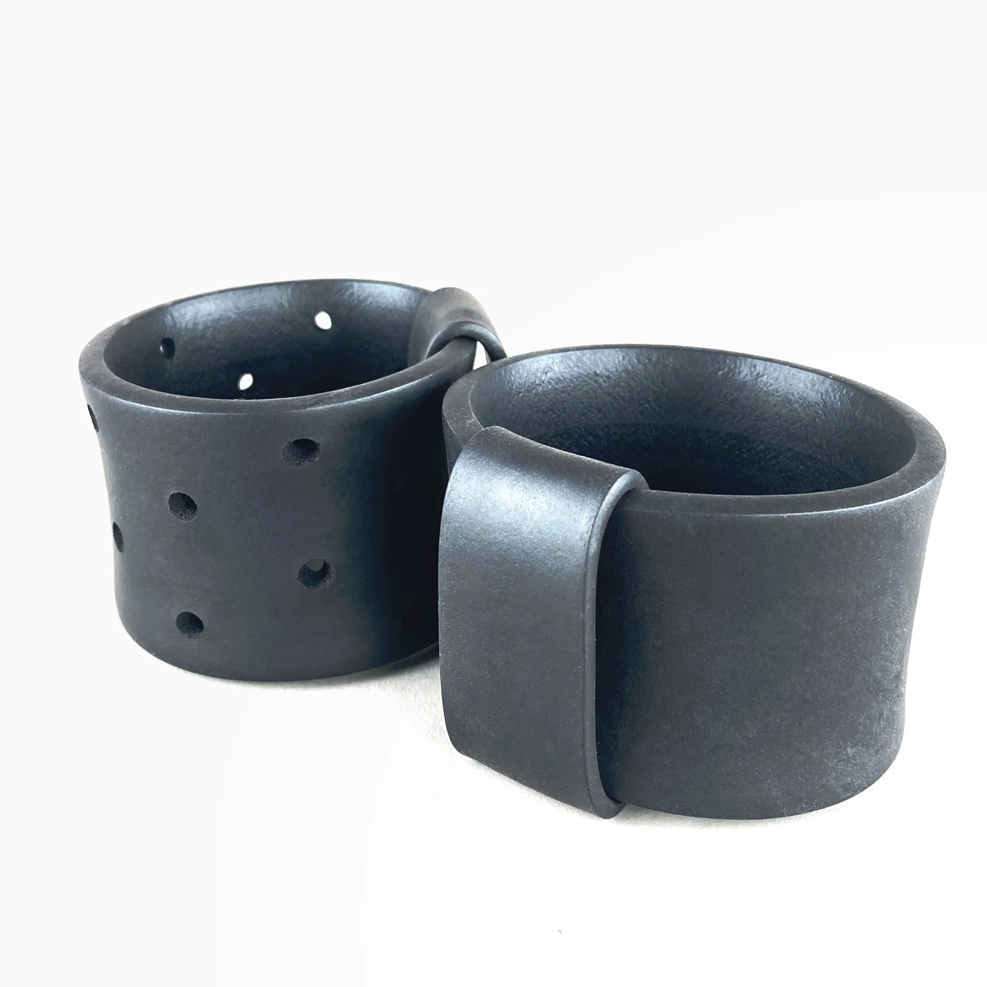 wide rubber bangle with holes