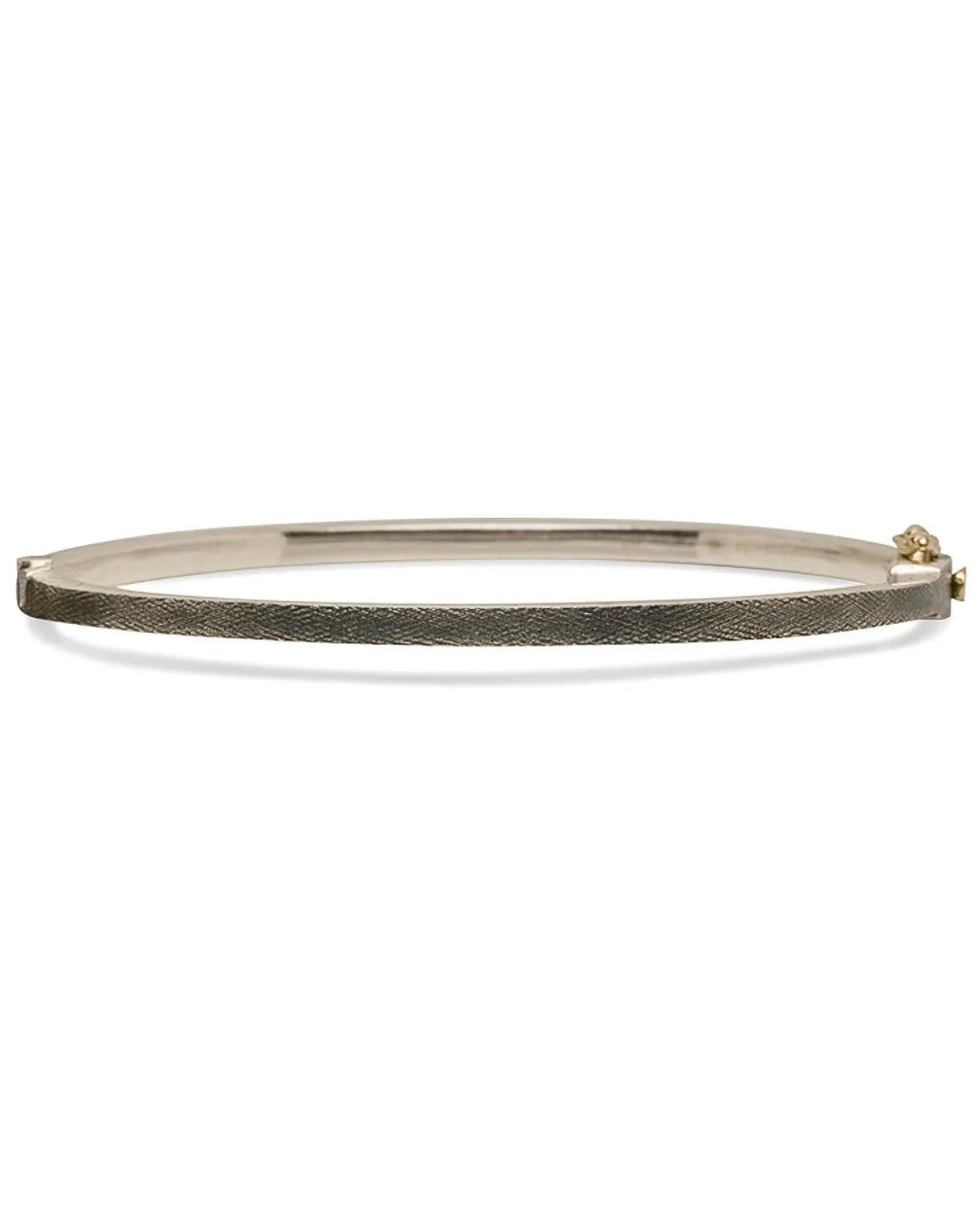 Yellow Gold Diamond Line Bangle Bracelet