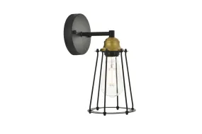 ZC121-LD4047W5BRB - Living District: Auspice 1 light brass and black Wall Sconce