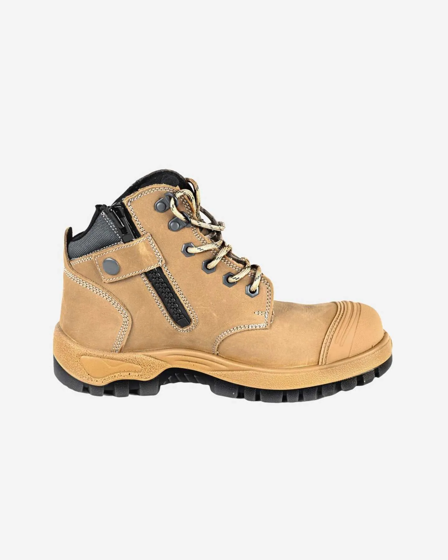 Zip Side Mid Cut Work Boots 8309