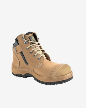 Zip Side Mid Cut Work Boots 8309